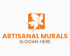 Orange Maple Leaf logo design