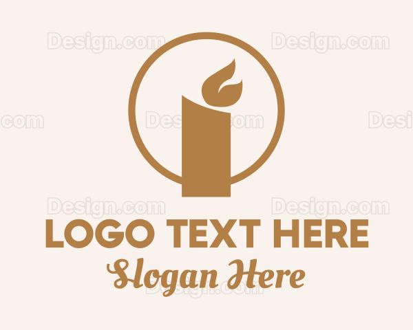 Brown Candle Decor Logo