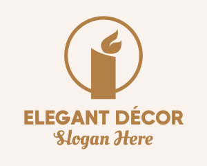 Brown Candle Decor  logo design