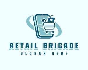 Online Shopping Cart logo design