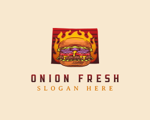 Bison Burger Wyoming  logo design