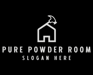 Hammer House Roof logo design