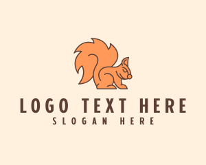 Retro Squirrel Cartoon logo