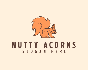 Retro Squirrel Cartoon logo