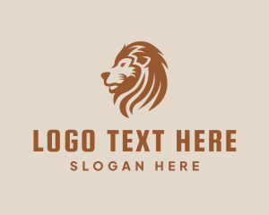 Roar - Brown Lion Mane logo design