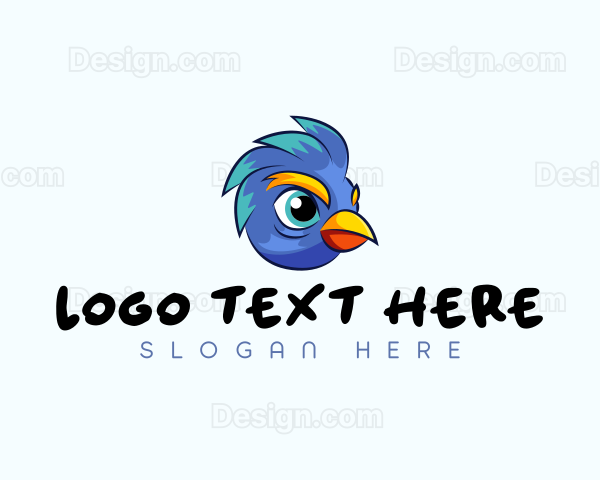 Blue Bird Cartoon Logo
