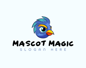 Blue Bird Cartoon logo design