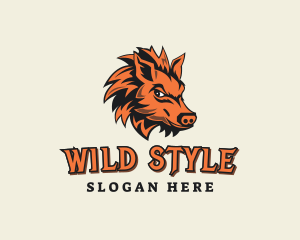 Wild Boar Warthog logo design