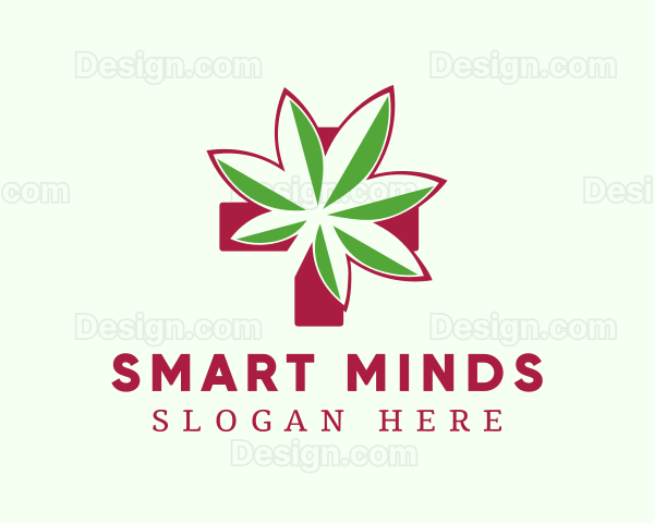 Marijuana Medicine Cross Logo