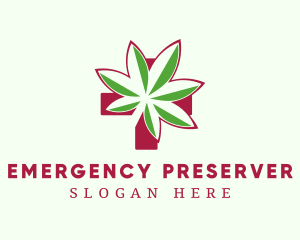 Marijuana Medicine Cross logo design