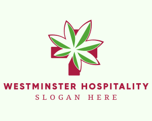 Marijuana Medicine Cross logo design