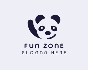 Cute Smiling Panda logo design