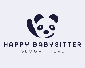 Cute Smiling Panda logo design