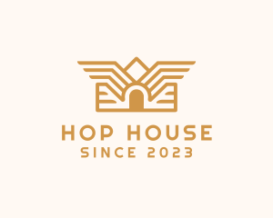 Gold House Wings logo design