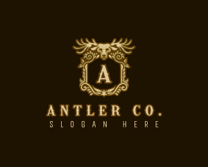 Antler Floral Frame logo