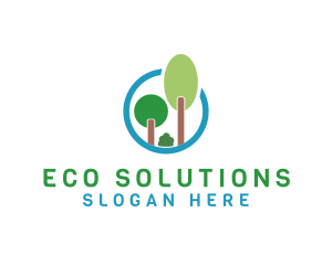 Trees Eco Forest logo design