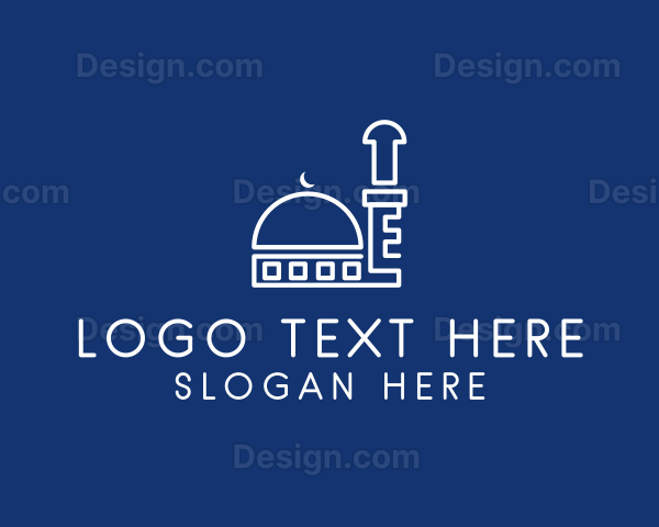 Arabic Temple Outline Logo