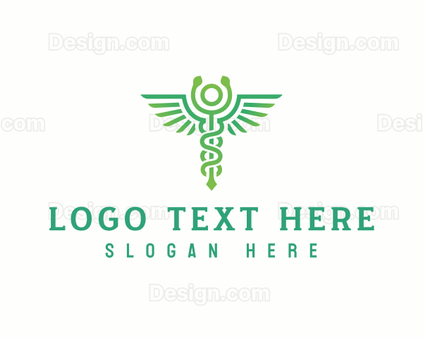 Medicine Caduceus Healthcare Logo