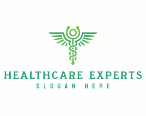 Medicine Caduceus Healthcare logo design