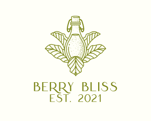 Organic Fermented Tea Bottle logo design