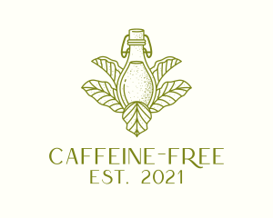 Organic Fermented Tea Bottle logo design