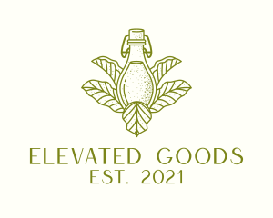 Organic Fermented Tea Bottle logo design