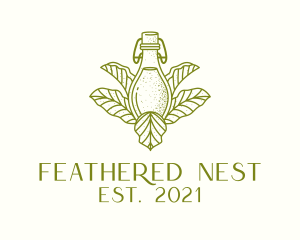 Organic Fermented Tea Bottle logo design