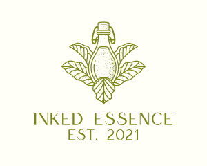 Organic Fermented Tea Bottle logo design