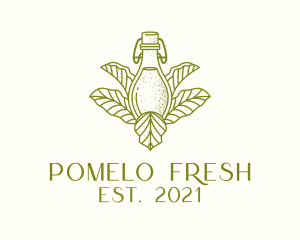 Organic Fermented Tea Bottle logo design