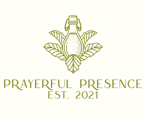 Organic Fermented Tea Bottle logo design