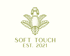 Organic Fermented Tea Bottle logo design