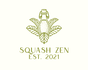 Organic Fermented Tea Bottle logo design