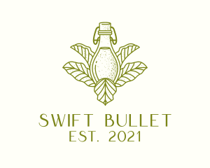 Organic Fermented Tea Bottle logo design