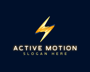 Motion Lightning Bolt logo design