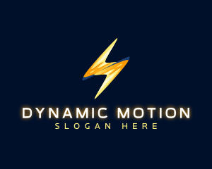 Motion Lightning Bolt logo design