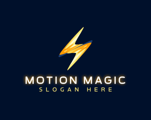 Motion Lightning Bolt logo design