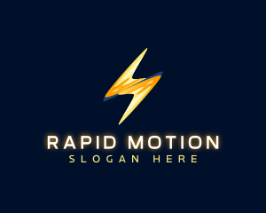 Motion Lightning Bolt logo design