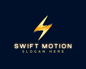 Motion Lightning Bolt logo design