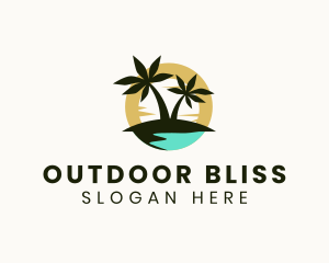 Tropical Island Tree logo design