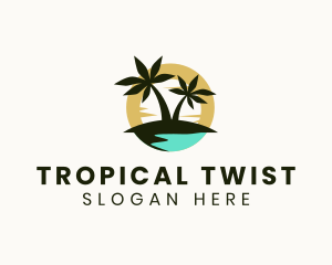 Tropical Island Tree logo design