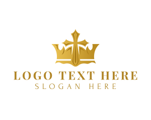Religion - Cross Crown Religion logo design