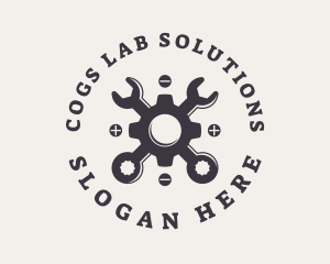 Mechanical Cog Spanner  logo design