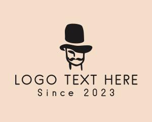 Top Hat Mustache Man logo