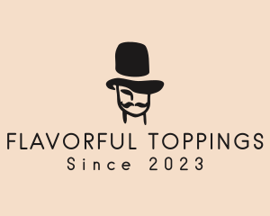 Top Hat Mustache Man logo design