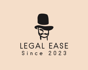 Top Hat Mustache Man logo