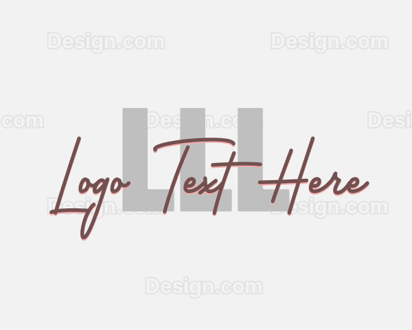 Cosmetics Fashion Script Logo