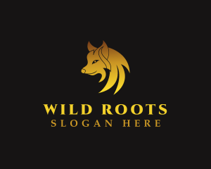 Wild Wolf Canine logo design