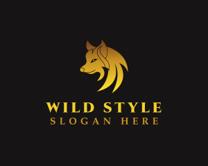 Wild Wolf Canine logo design