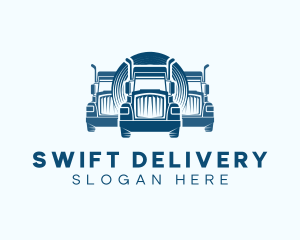 Truck Logistics Transport logo design