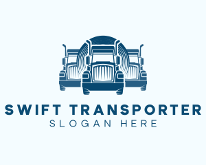 Truck Logistics Transport logo design